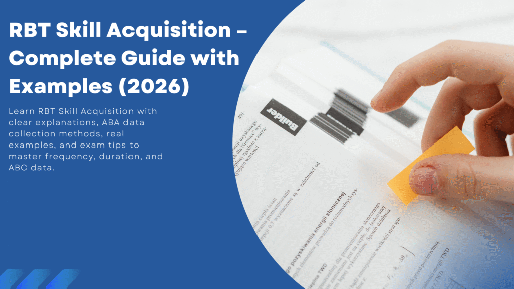 Diagram showing RBT skill acquisition process in ABA therapy