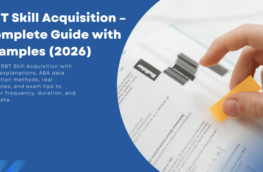 Diagram showing RBT skill acquisition process in ABA therapy