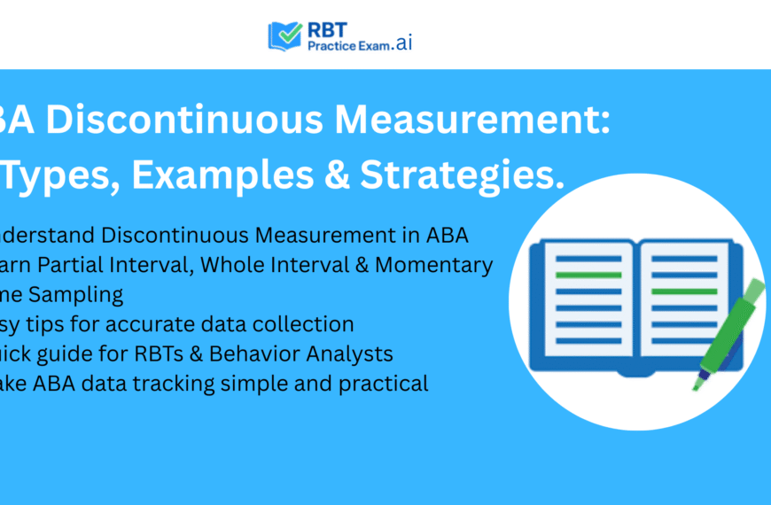 ABA therapist recording discontinuous measurement data on a behavior chart