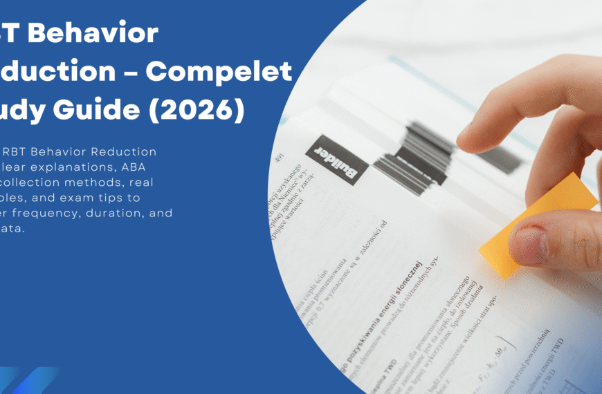 RBT Behavior Reduction strategies in ABA for safe and ethical intervention