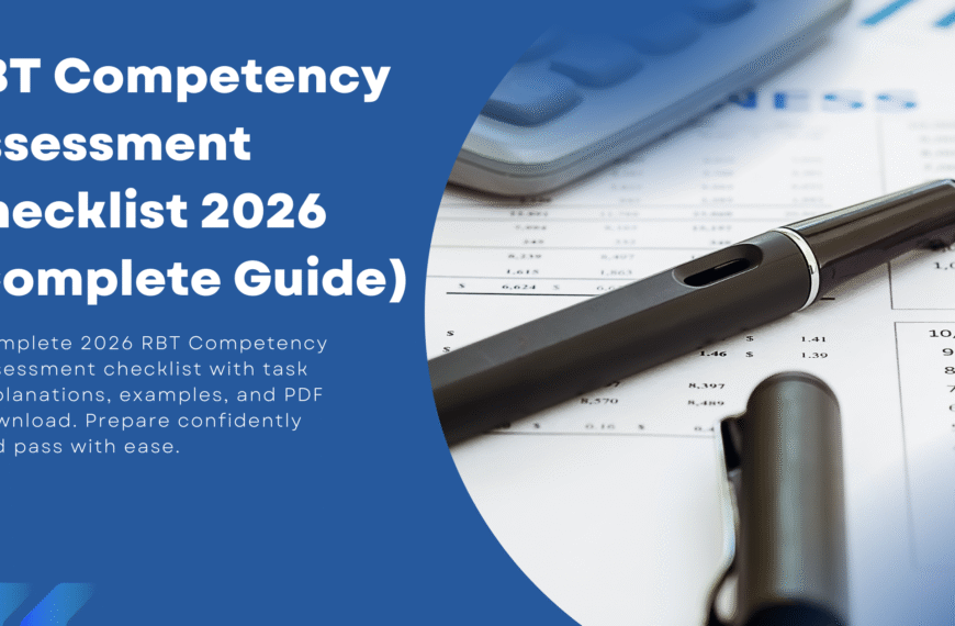 RBT Competency Assessment Checklist 2026 with task breakdown and supervision form