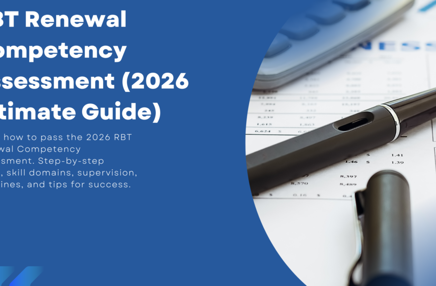 RBT Renewal Competency Assessment 2026 guide showing skill domains, supervision, and ethical practice